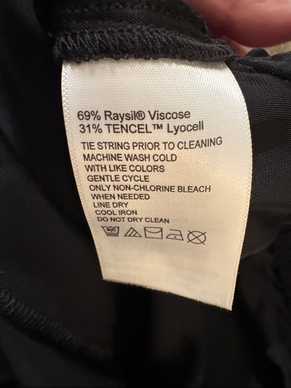 NWT [Tommy Bahama] Black Tencel Satin Drawstring Wide-Leg Pants Women’s XL - Picture 12 of 12